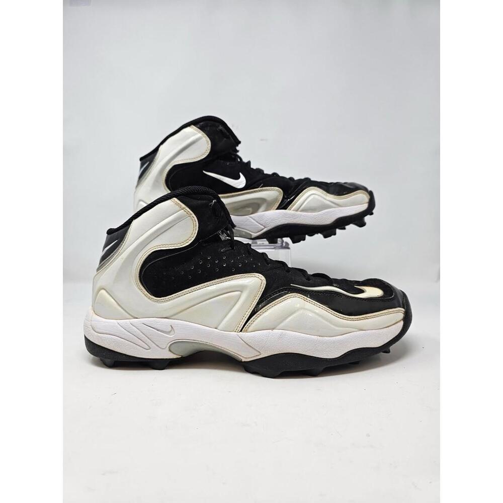 Nike Zoom Football Cleats Shoes Size 14 455916-018 BLACK & WHITE B&W Pro College